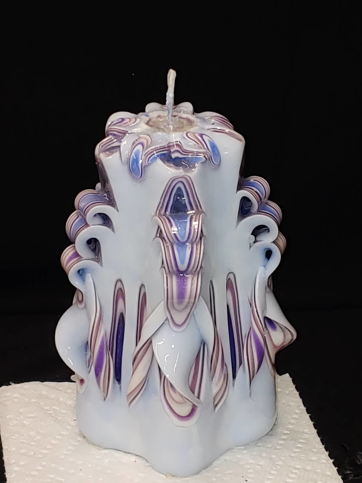 Candles Elite Grand Junction Tall Purple Ornate